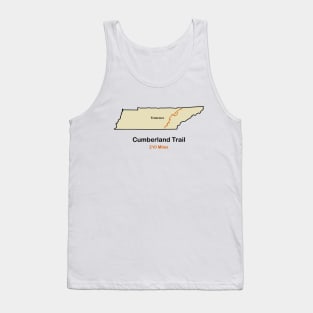 Route Map of the Cumberland Trail in Tennessee Tank Top